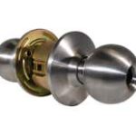LSDA Grade 2 Entry Knob Ball Less Latch Satin Stainless Steel Less Cylinder 100B32D Lllc