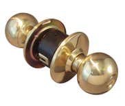 LSDA Grade 2 Privacy Knob Ball Less Latch Bright Brass 120B3LL