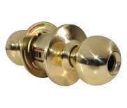 LSDA Grade 2 Storeroom Knob Ball Less Latch Less Cylinder Bright Brass 140B3LLLC