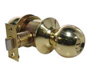 LSDA Grade 3 Privacy Knob Ball Bright Brass 12B3