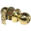 LSDA Grade 3 Entry Knob Ball Bright Brass Kwikset 10B3K KA4