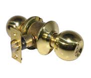 LSDA Grade 3 Entry Knob Ball Bright Brass Weiser 10B3W KA4