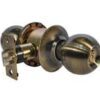 LSDA Grade 3 Entry Knob Ball Antique Brass Kwikset 10B5K KA4