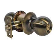 LSDA Grade 3 Entry Knob Ball Antique Brass Kwikset 10B5K KA4