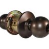 LSDA Grade 2 Entry Knob Ball Less Latch Dark Bronze Less Cylinder 100B10BE Lllc