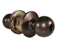 LSDA Grade 2 Entry Knob Ball Less Latch Dark Bronze Less Cylinder 100B10BE Lllc