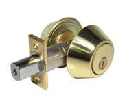 LSDA GRADE 3 DOUBLE CYLINDER DEADBOLT SCHLAGE C ADJUSTABLE 4-WAY 5-PIN BRIGHT BRASS 25 3S KA4