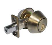 LSDA Grade 3 Double Cylinder Deadbolt Schlage C Adjustable 4-WAY 5-PIN Antique Brass 25 5S KA4