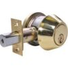 LSDA GRADE 2 SINGLE CYLINDER DEADBOLT SC4 ADJUSTABLE 6-PIN KEYED DIFFERENT BRIGHT BRASS 220 3S ADJ UL
