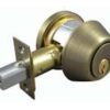 LSDA Grade 2 Single Cylinder Deadbolt SC4 Adjustable 6-PIN K2 Antique Brass 220 5S Adj Ul