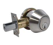 LSDA Grade 2 Single Cylinder Deadbolt Adjustable Bolt Schlage C 6-PIN Keyed Alike Stainless Steel 220 32D S Adj Ul
