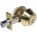 LSDA Grade 3 Double Cylinder Deadbolt Kwikset Adjustable 4-WAY 5-PIN Millenium Bright Brass 25MB3K KA4