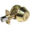 LSDA Grade 3 Single Cylinder Deadbolt Kwikset 5-PIN KA4 Bright Brass 75 3KA4