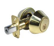 LSDA Grade 3 Double Cylinder Deadbolt Kwikset 5-PIN KA4 Bright Brass 78 3KA4