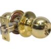 LSDA Grade 3 Entry Knob Ball Bright Brass Kwikset 00B3K KA4