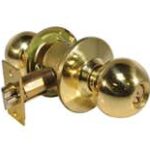 LSDA Grade 2 Storeroom Knob Ball 2-3/8" Bright Brass Schlage C 140B3 2-3/8SCH C074DL
