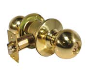 LSDA Grade 2 Storeroom Knob Ball 2-3/8" Bright Brass Schlage C 140B3 2-3/8SCH C074DL