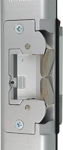 Electric Strike, Field Selectable 12, 16, or 24VAC/VDC, Fail Safe or Fail Secure (FS/FSE), Semi-Mortised for Narrow Rim Exit Devices with 3/4in Pullman Latchbolt, 628/130 Aluminum Clear Anodized