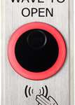Narrow Stile, Wall Mount, No Touch Request to Exit Station, Battery Powered, Bi-Color Status LED, 1 to 10 Second Selectable Time Delay, DPDT Relay, UL