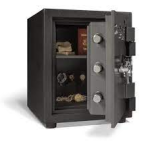 Burglary and Fire Safe, BFS Series UL and ETL Certified, Black Body with Charcoal Grey Gloss Door, ESL10 (UL Type 1) Electronic Keypad, 243lbs