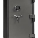 215442_L.png Burglary and Fire Safe, BFS Series UL and ETL Certified, Black Body with Charcoal Grey Gloss Door, ESL10 (UL Type 1) Electronic Keypad, 518lbs