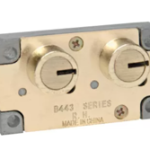 223429_L.png Double Large Nose Brass Safety Deposit Lock, #4 Guard Key