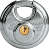 Diskus Padlock 2-3/8in Wide, 5/16in Diameter Stainless Steel Shackle, Keyed Different, Carded