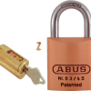 000110_L.png Brass Padlock 1-3/4in Wide - Russwin D1-D4 Keyway 0-Bitted, Shackle - 5/16in Diameter and 1in Vertical Clearance, Boxed