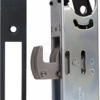 1-1/8in Backset Hookbolt, 1in x 6-7/8in Radius Faceplate, Fits Glass Aluminum Doors, 695/SP313 Anodized Dark Bronze