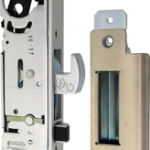 31/32in Backset Hook Bolt and Latch Unit, Right Hand (Field Reversible), 628/US28 Aluminum Clear Anodized