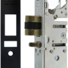 1-1/8in Backset Deadlatch - Standard Duty, 4902-01 Strike, Radius Faceplate, Right Hand or Left Hand Reverse, Handing is Field Reversible, 695/SP313 Anodized Dark Bronze