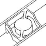 Square Channel Magnet with 3/4in Recessed (Flush Mount) Switch, Closed Loop, White