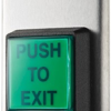 Single Gang, Wall Mount, 2in Green Square Push Button, LED Illuminated, Momentary SPDT Action, 12-24VDC, UL, 630/US32D Stainless Steel