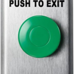 Single Gang, Wall Mount, Request to Exit Station with Pneumatic Timer, 1-1/2in Green Mushroom Push Button, 2 to 60 Second Selectable Time Delay, (Push to Exit), 120VDC, UL, 630/US32D Stainless Steel