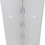 Full Mortise Concealed Geared Continuous Hinge, 1/8in Door Inset, Heavy Duty, 95in, Up to 450lbs, 628/US28/C Clear Anodized Aluminum