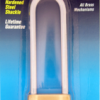 Sesamee Padlock, All Brass Body-Internals, 4-Dial Resettable, 4in Chrome Hardened Shackle - Carded