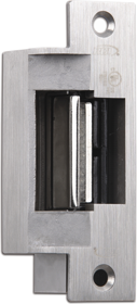 000872_L.png Fire Rated Electric Strike for Cylindrical Locks, 12VAC/DC, FSE Fail-Secure, 1-1/4in x 4-7/8in Square Corner, for Up to 3/4in Latch Throw, 630/US32D Brushed Stainless Steel