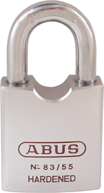 Chrome Plated Steel Rock Padlock 2-1/8in - Schlage C Keyway 0-Bitted, Shackle - 7/16in Diameter and 1-7/16in Vertical Clearance, Boxed