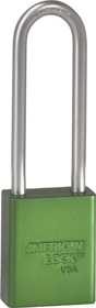 Padlock 3in Shackle Green, Keyed Alike 24785