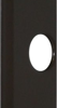 Latch Protector for Aluminum Entry Door, 1/4in Offset, 1-7/16 Diameter Hole Fits Over Cylinder, 12in x 3-1/2in, SL Silver Coated