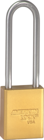 Safety Padlock 3in Shackle Yellow Keyed Different