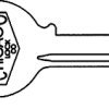 Chicago Key Blanks 1041Y CG17 KP1