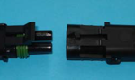Service Repair Connector 12in 2 Conductor Cable, Weather Pack Nylon Connectors Sealed to Withstand Temperature and Moisture