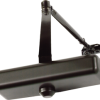 Medium Duty Surface Door Closer, Regular Arm with Parallel Arm Bracket, Slim Line Plastic Cover, Cast Aluminum, Adjustable Sizes 1-5, Through Bolt, Wood and Machine Screws, ADA, UL, Grade 1, 695/SP313 Dark Bronze Painted