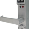 Trilogy T3 Keypad Narrow Stile Exit Device Lever Trim, Schlage C Keyway, Weather Proof, 2000 Users, 40,000 Event Audit Trail and 500 Scheduled Events, Tailpiece Ordered Separately, 626/US26D Satin Chrome
