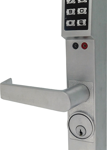 Trilogy T3 Keypad Narrow Stile Lever Trim for use with Adams Rite 4700/4500/4900, Schlage C Keyway, Weather Proof, 2000 Users, 40,000 Event Audit Trail and 500 Scheduled Events, 626/US26D Satin Chrome