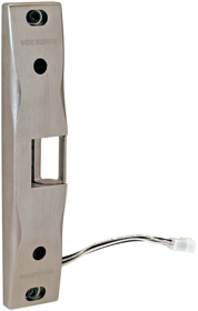 Fire Rated Surface Mounted Electric Strike for Rim Exit Devices, Field Selectable 12/24VDC or 12/24VAC, Fail Secure FSE, 630/US32D Satin Stainless Steel