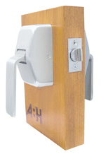 Hospital Push/Pull Latch w/ASA Strike 5in Backset, 630/US32D Satin Stainless Steel