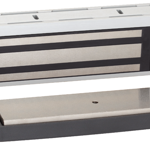 1500lbs Single Electromagnetic Lock for Maximum Security Applications, Automatic Voltage Selection (AVS) 12/24VDC,with Magnetic Bond Sensor (MBS), Adjustable Relock Time Delay (RTD) and Door Position Switch (DPS), 628/US28 Satin Aluminum