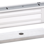 1650lbs EMLock Single Door Electromagnetic Lock, 12/24VDC, UL 294 Listed, Grade 1, 335 Flat Black